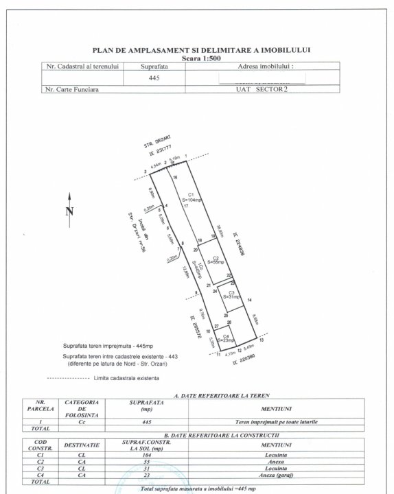 Inchiriere Casa 150 mp + Teren 445 mp strada Orzari | zona Calarasi, Agricultori