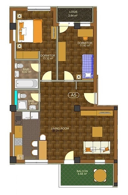 Apartament 3 camere complex Livada Otopeni