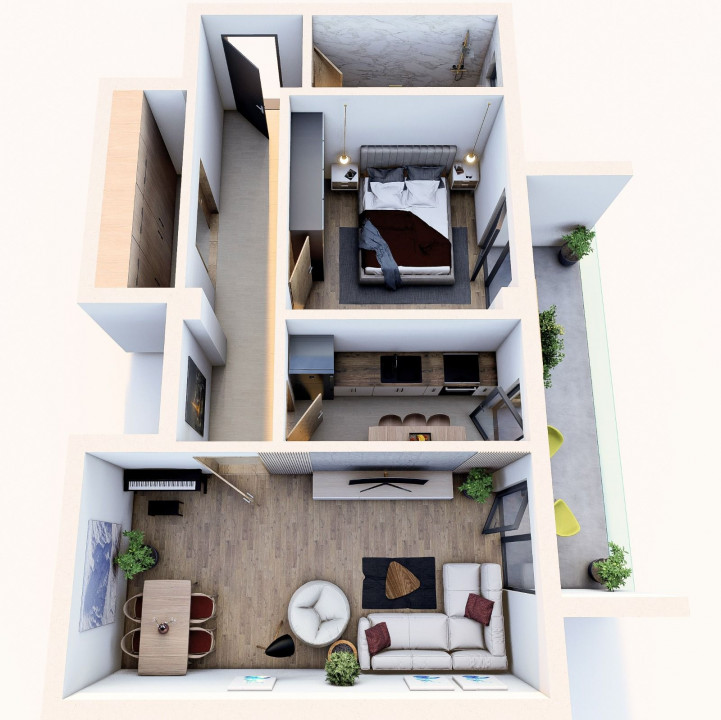 Apartament 2 camere proiect nou 2024 Sos. Chitilei