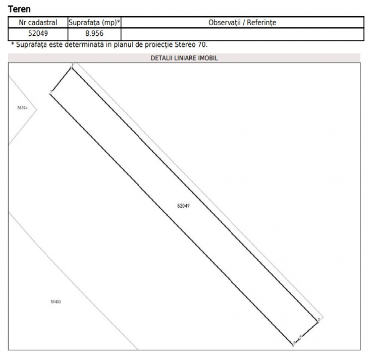 CERNICA-POSTA, LOT 8956 MP, LA PADURE! 