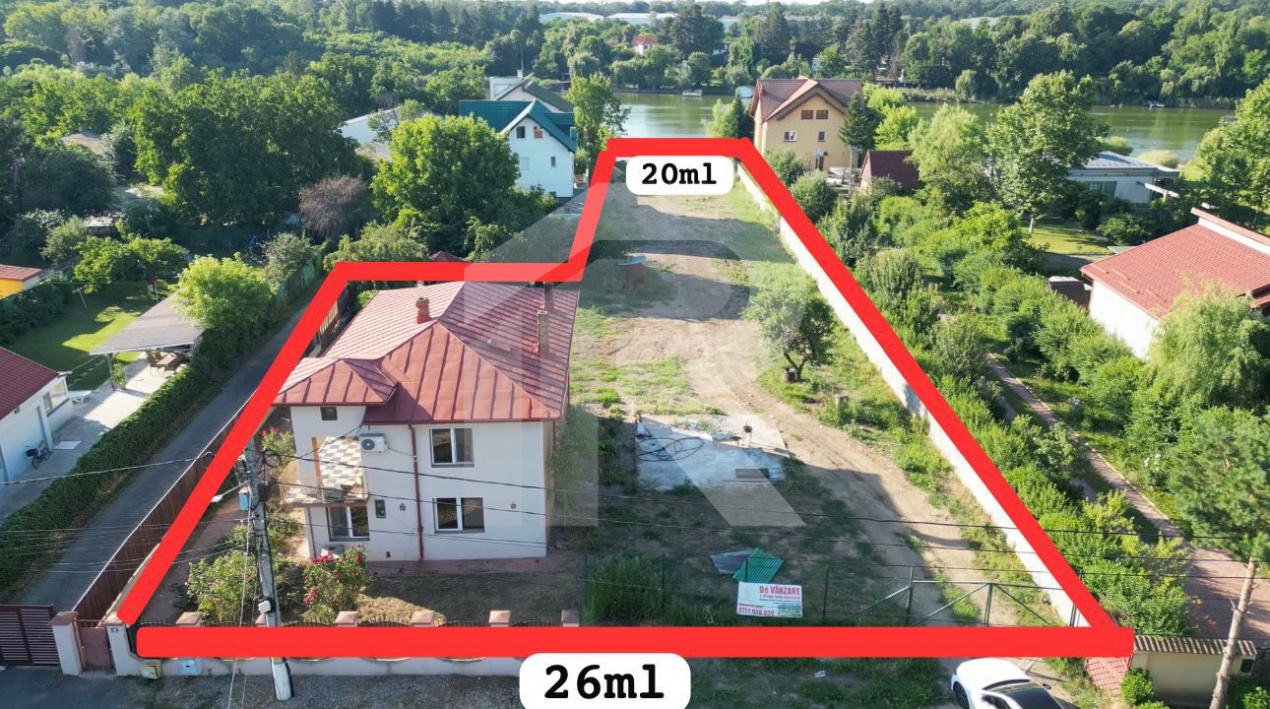 0% COMISION - Snagov, Teren cu deschidere la lac - Ponton - Locuinta P+1E 