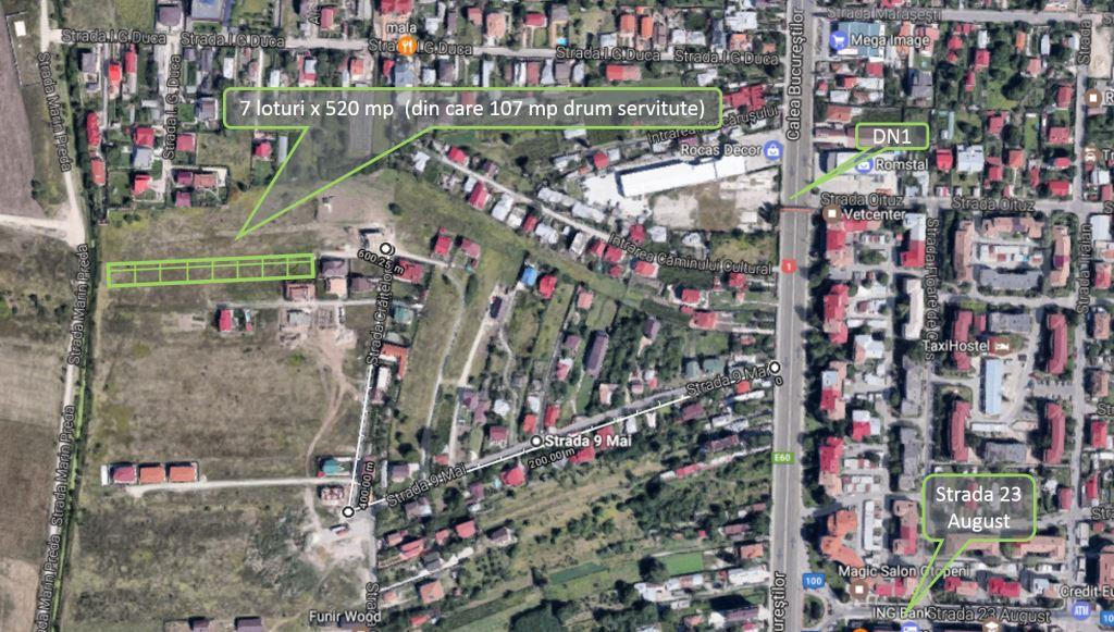 Lot teren constructii Otopeni, zona Odai