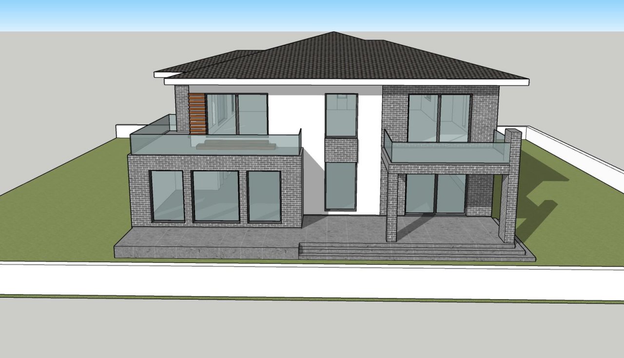 Vila la gri Padurea CERNICA, proiect deosebit, teren 1000 mp