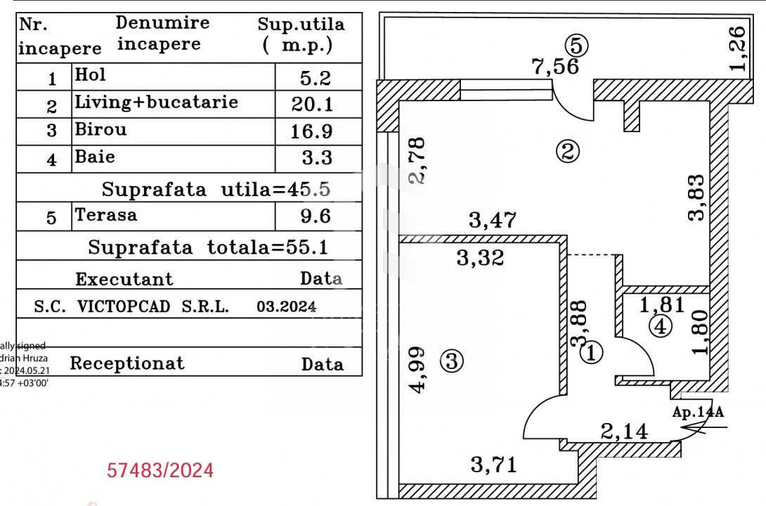 Apart 2 cam Titan Nicolae Grigorescu Bloc FINALIZAT 2023 